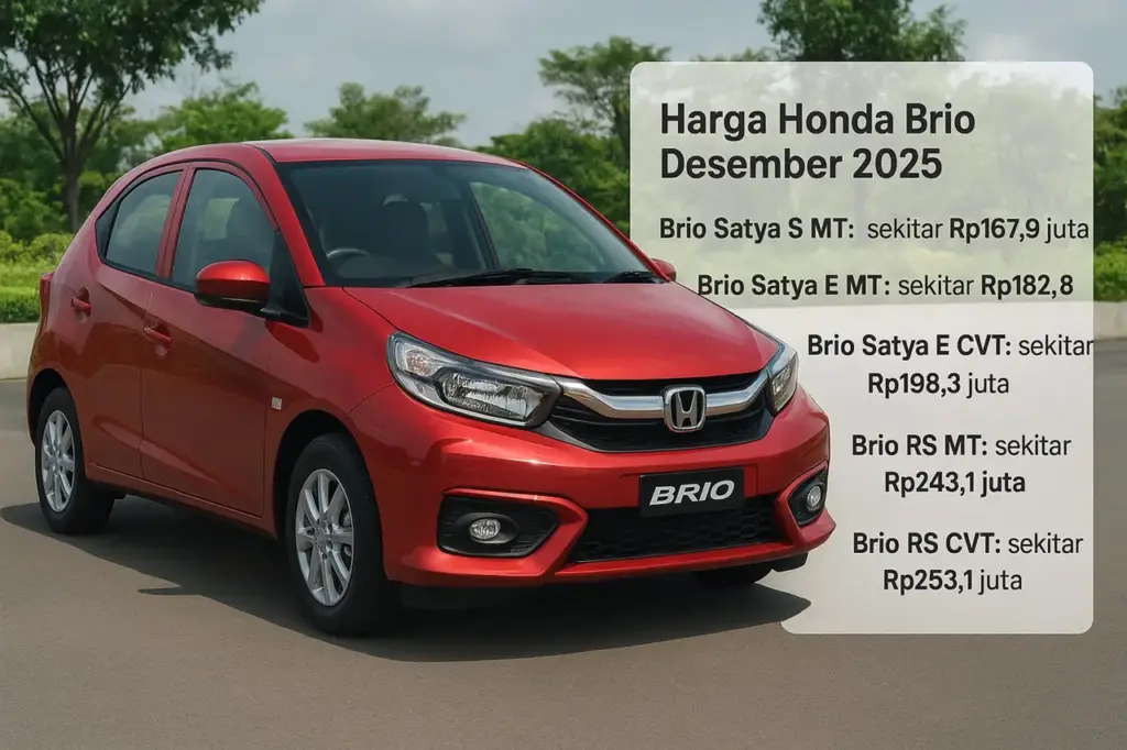 Harga Honda Brio Desember 2025: Gambaran Terbaru dari Tren Pasar